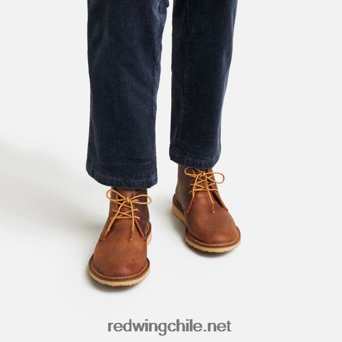 heritage - bota de 6 pulgadas para hombre estilo 3311 weekender chelsea en cuero áspero y resistente Red Wing L048L2178 cobre