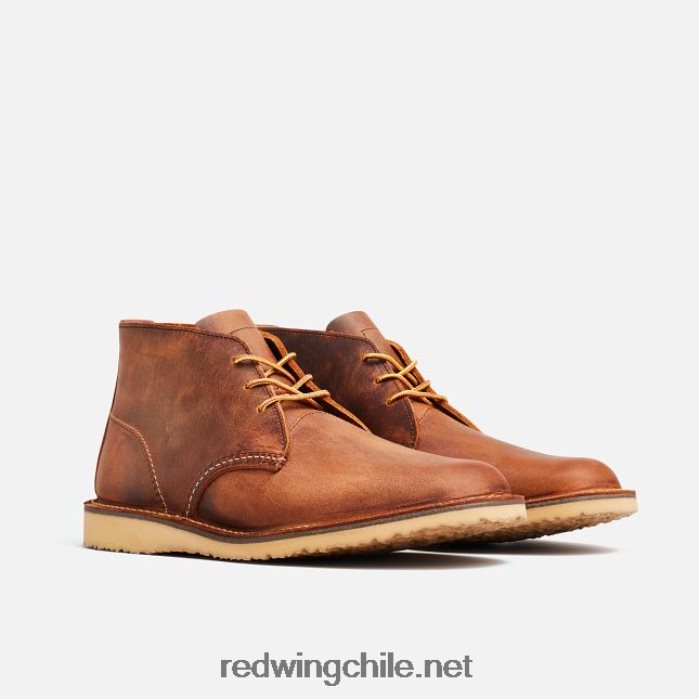 heritage - bota de 6 pulgadas para hombre estilo 3311 weekender chelsea en cuero áspero y resistente Red Wing L048L2178 cobre