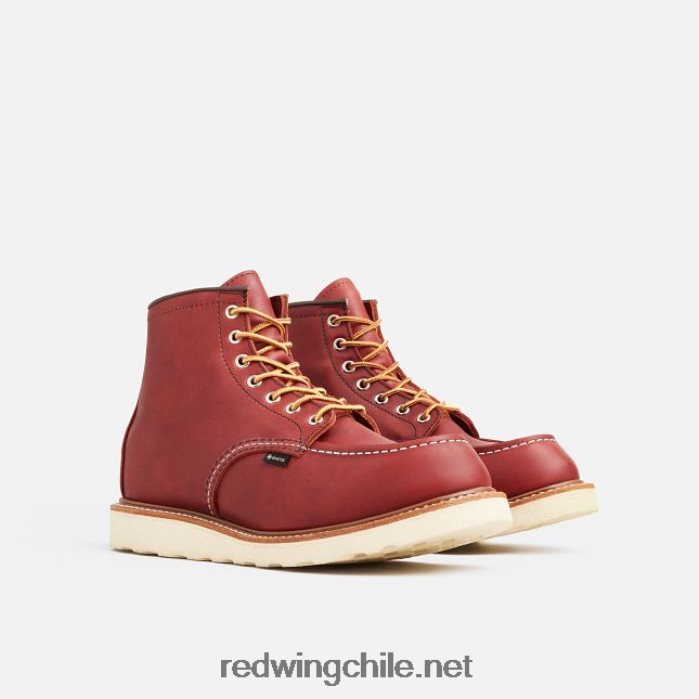 heritage - bota de 6 pulgadas estilo mocasín clásico 1907 para hombre en cuero áspero y resistente Red Wing L048L2171 rojizo