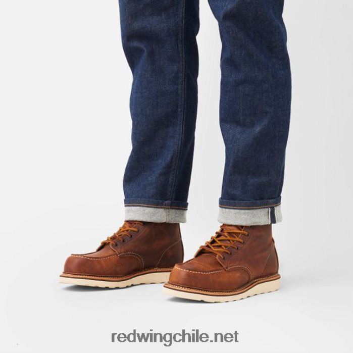 heritage - bota de 6 pulgadas estilo mocasín clásico 875 para hombre en cuero heredado Red Wing L048L2172 cobre