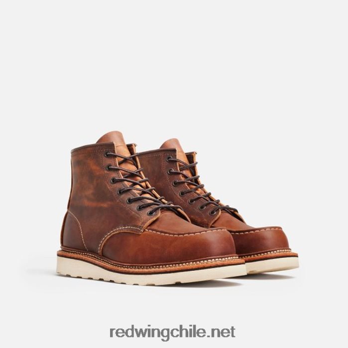 heritage - bota de 6 pulgadas estilo mocasín clásico 875 para hombre en cuero heredado Red Wing L048L2172 cobre