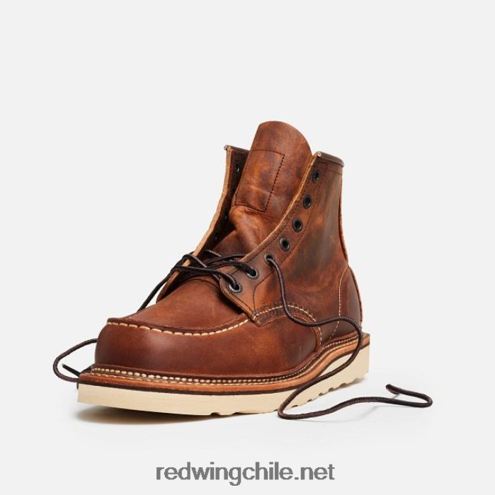 heritage - bota de 6 pulgadas estilo mocasín clásico 875 para hombre en cuero heredado Red Wing L048L2172 cobre