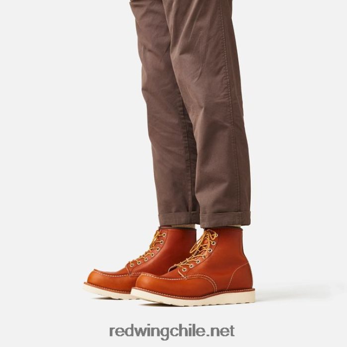 heritage - bota de 6 pulgadas para hombre estilo 8138 mocasín clásico en piel resbaladiza al aceite Red Wing L048L2173 marrón
