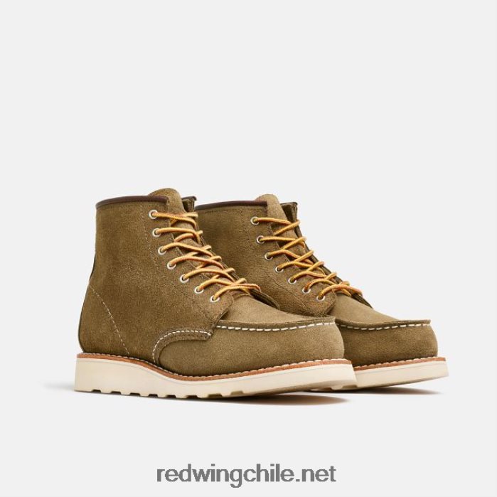 heritage - bota corta estilo mocasín clásico de 6 pulgadas para mujer en piel de farol estilo 3417 Red Wing L048L2195 aceituna