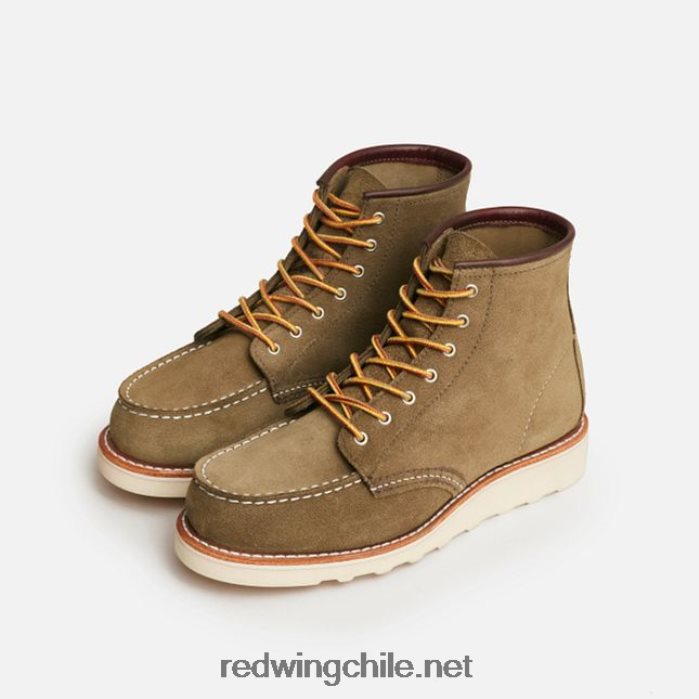 heritage - bota corta estilo mocasín clásico de 6 pulgadas para mujer en piel de farol estilo 3417 Red Wing L048L2195 aceituna