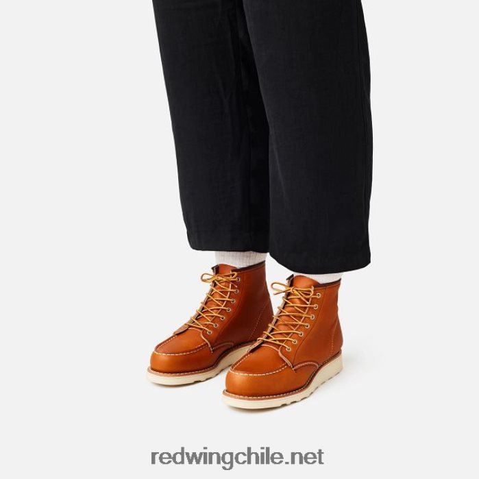 heritage - bota corta estilo mocasín clásico de 6 pulgadas para mujer en piel de límite estilo 3373 Red Wing L048L2187 dorado