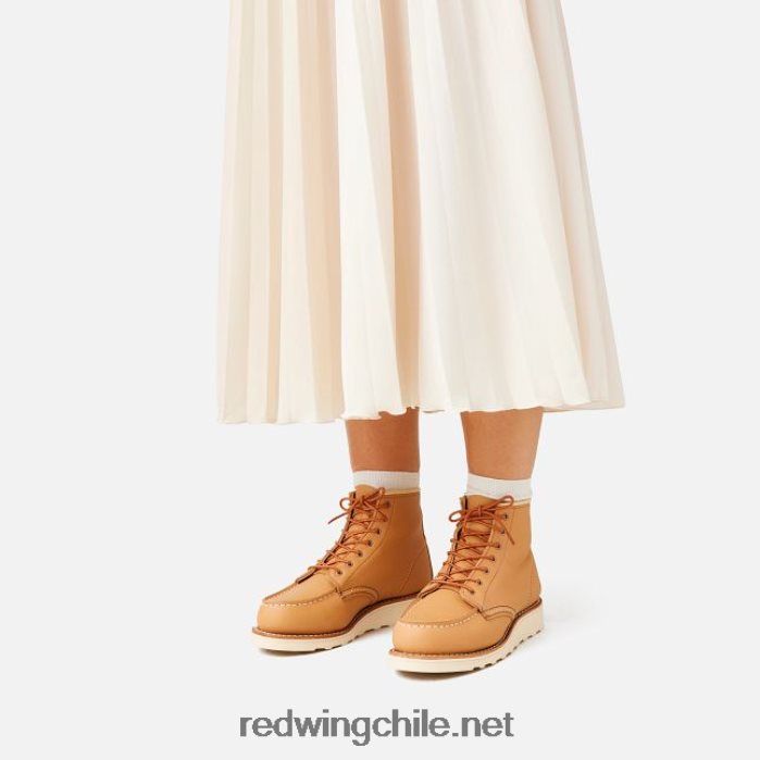 heritage - bota corta estilo mocasín clásico de 6 pulgadas para mujer estilo 3423 en piel color mantequilla abilene Red Wing L048L2191 broncearse