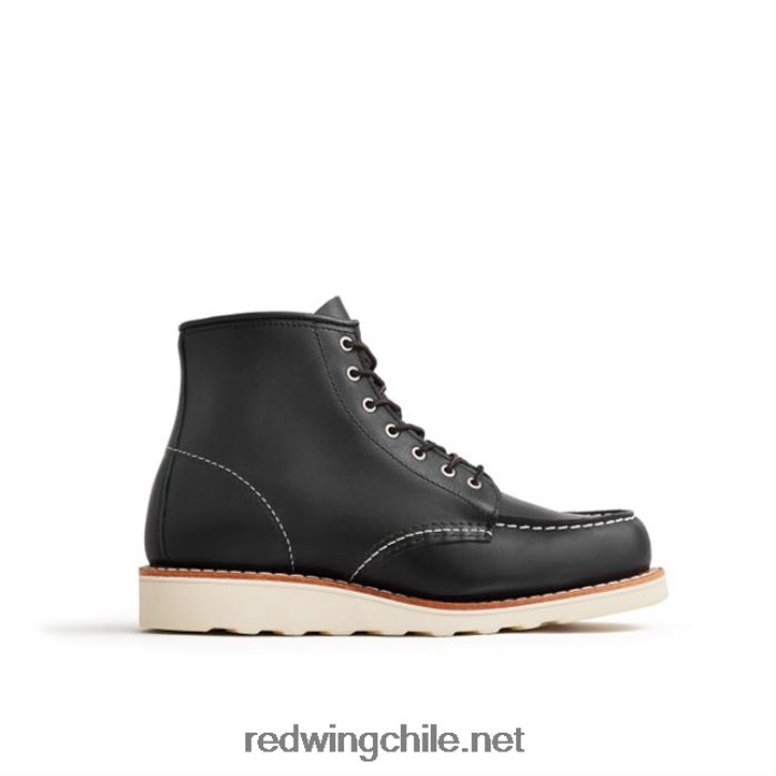 heritage - estilo 3428 botas cortas mocasines clásicas de 6 pulgadas para mujer en cuero áspero y resistente Red Wing L048L2188 negro
