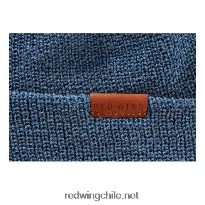 gorro de punto con logo de ala estilo 97455 gorro de reloj de punto unisex Red Wing L048L2271 azul