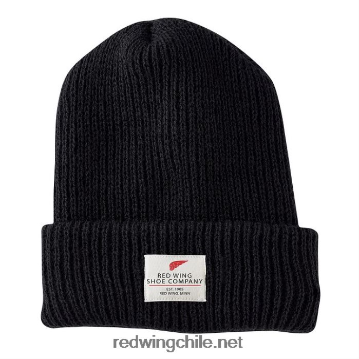 gorro de punto con logotipo estilo 97456 gorro de reloj de punto unisex Red Wing L048L2286 negro