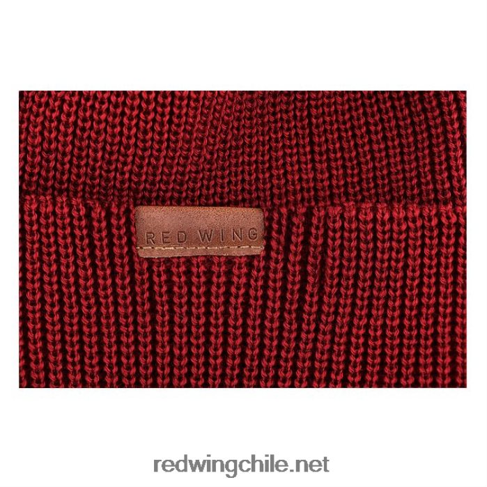 gorro de punto de lana merino estilo 97494 gorro de lana merino unisex Red Wing L048L2270 rojo