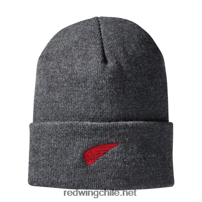 gorro tejido con logo de cuero estilo 97439 gorro reloj de punto unisex Red Wing L048L2277 carbón
