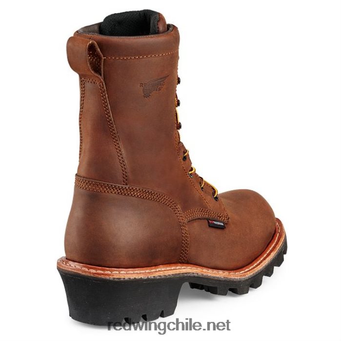 trabajo - estilo 2219 loggermax botas de seguridad con punta de seguridad impermeables y aisladas para hombre de 9 pulgadas Red Wing L048L2115 marrón