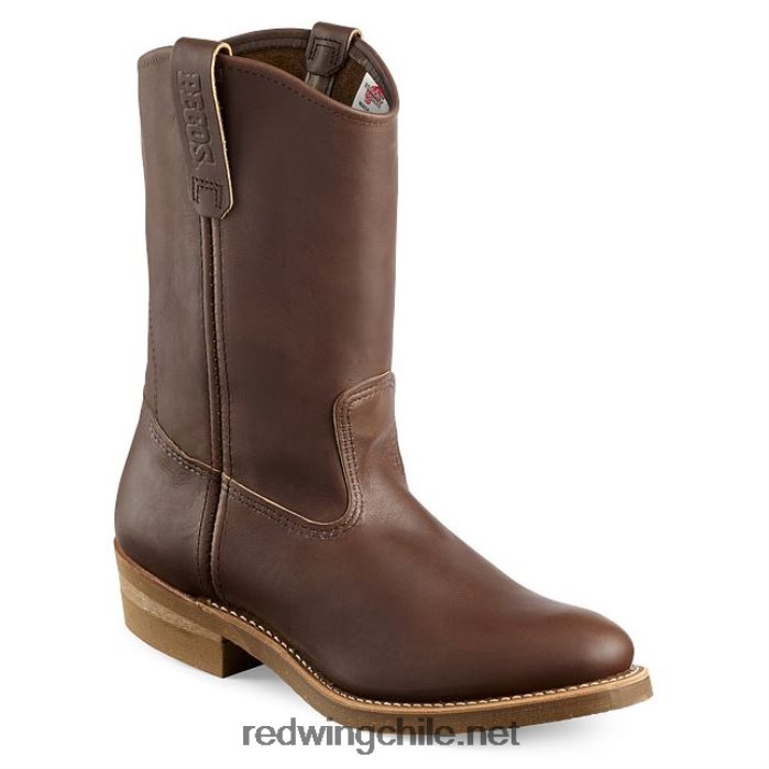 trabajo - estilo 411 tracción tred botas impermeables con punta suave de 8 pulgadas para hombres Red Wing L048L294 marrón