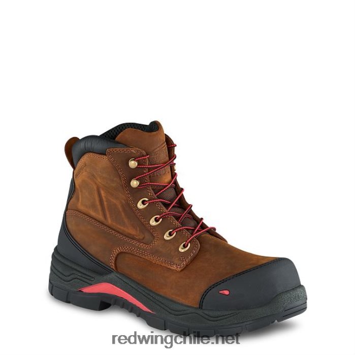 trabajo - estilo 4436 supersole para hombre de 11 pulgadas resistente al agua con punta de seguridad metguard bota sin cordones Red Wing L048L2120 marrón