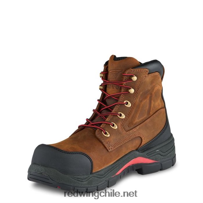 trabajo - estilo 4436 supersole para hombre de 11 pulgadas resistente al agua con punta de seguridad metguard bota sin cordones Red Wing L048L2120 marrón