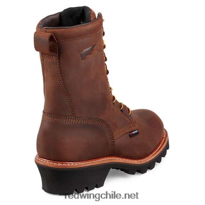 trabajo - estilo 6617 tradesman bota de seguridad impermeable con cremallera lateral para hombre de 6 pulgadas Red Wing L048L285 marrón