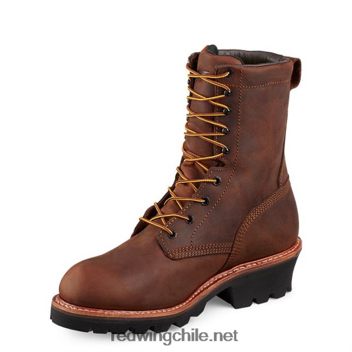 trabajo - estilo 6617 tradesman bota de seguridad impermeable con cremallera lateral para hombre de 6 pulgadas Red Wing L048L285 marrón