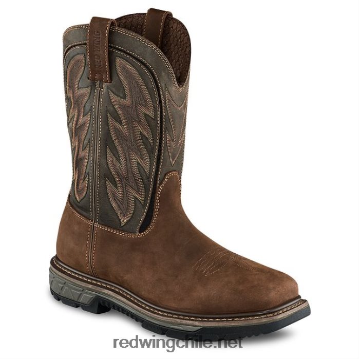 trabajo - estilo 866 tracción tred bota sin cordones para hombre de 9 pulgadas con punta blanda Red Wing L048L2124 marrón