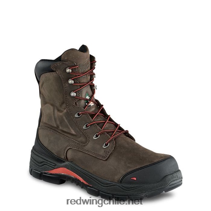 work - bota estilo 4441 supersole para hombre de 11 pulgadas con punta de seguridad aislada y sin cordones Red Wing L048L2103 marrón