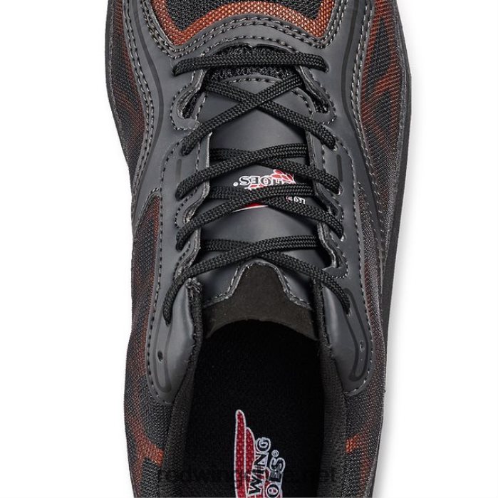 trabajo - estilo 8336 cooltech atletismo zapato de trabajo atlético de punta suave para hombres Red Wing L048L2136 negro/naranja